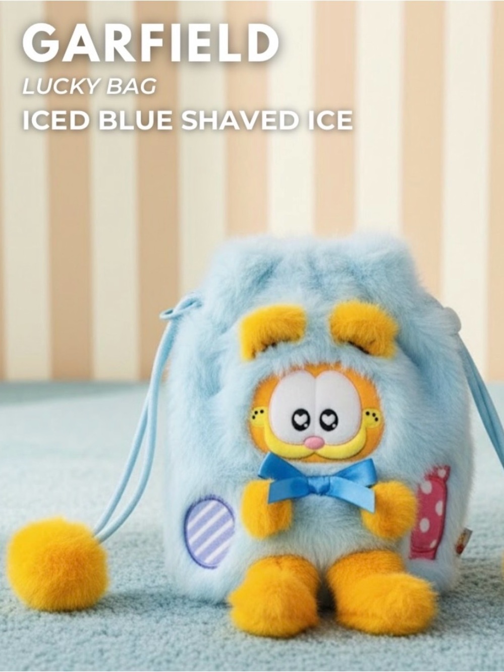 Garfield Lucky Bag Vinyl Plush - Iced Blue Shaved Ice
